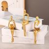 3pcs, Resin Three Combinations Of Sitting Posture Abstract Figures Statue, Thinker Resin Crafts Ornaments, Scene Decor, Room Decor, Indoor Decor, Diy