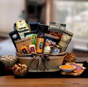 Gourmet Nut & Sausage Gift Basket