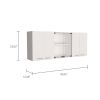 Briargate 2-Piece Kitchen Set, Kitchen Island and Wall Cabinet , White and Light Oak