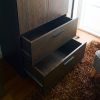 Brook Two-Door Wood Closet with Two Drawers and Hanging Bars in Dark Brown