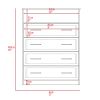 Dover 4-Drawer Rectangle Dresser Light Gray