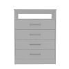Cassville 4-Drawer 1-Shelf Dresser White