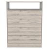 Dover 4-Drawer Rectangle Dresser Light Gray