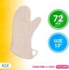 72 Pack Terry Cloth Mitts 13". Industrial Oven Mitts for Heat Care. Heat Resistant Potholders for Baking; Frying Grilling. Thermal Hand Arm Care. Natu