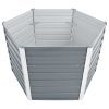 Garden Raised Bed Galvanized Steel 50.8"x50.8"x30.3" Gray