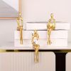 3pcs, Resin Three Combinations Of Sitting Posture Abstract Figures Statue, Thinker Resin Crafts Ornaments, Scene Decor, Room Decor, Indoor Decor, Diy