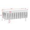 Elegant Upholstered Velvet Storage Bench with Cedar Wood Veneer, Large Storage Ottoman with Electroplate Iron Legs for Hallway Living Room Bedroom, Gr