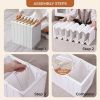 Plastic Stackable Shoe Storage Organizer for Closet, oldable Shoe Sneaker Containers Bins Holders (6 Tier, White)
