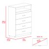 Cassville 4-Drawer 1-Shelf Dresser White