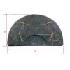 Salon Mat 3'x5' Barber Shop Chair Mat Anti-Fatigue Floor Mat - Rock Pattern Semi Circle Salon mats for Hair Stylist - 5/8" Thick Office Comfort Floor