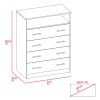 Dover 4-Drawer Rectangle Dresser Light Gray