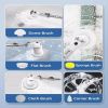 VEWIOR Electric Spin Scrubber, Cordless Cleaning Brush with Display and 3 Adjustable Angle 2 Speeds 5 Replaceable Brush Heads, Power Shower Scrubber w