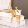 3pcs, Resin Three Combinations Of Sitting Posture Abstract Figures Statue, Thinker Resin Crafts Ornaments, Scene Decor, Room Decor, Indoor Decor, Diy