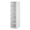 Plastic Stackable Shoe Storage Organizer for Closet, oldable Shoe Sneaker Containers Bins Holders (6 Tier, White)