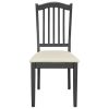 TREXM 6-Piece Rustic Dining Set, Rectangular Trestle Table and 4 Upholstered Chairs & Bench for Dining Room (Gray)