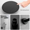 Shower System with Shower Head, Hand Shower, Slide Bar, Bodysprays, Shower Arm, Hose, Valve Trim, and Lever Handles