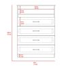 Cassville 4-Drawer 1-Shelf Dresser White