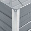 Garden Raised Bed Galvanized Steel 50.8"x50.8"x30.3" Gray
