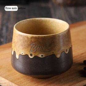Espresso Special Cup Ceramic Retro Mug (Option: Flow Glaze Yellow-200ml)