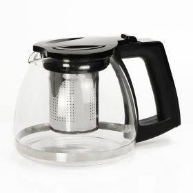 High Temperature Resistant Thickened Glass Scented Teapot (Color: Black)