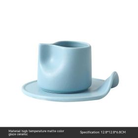Creative Simple Nordic Style Macaron Color Ceramic Cup (Color: Blue)
