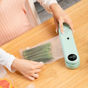 Small Household Food Packaging Vacuum Sealing Machine (Option: Green-US)