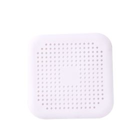 Sink Anti-blocking Silicone Floor Drain Filter Net (Option: Square White 15x15CM)