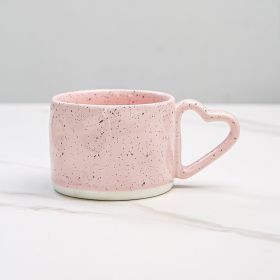 Heart-shaped Handle Ceramic Cup (Option: Pink-300ml)