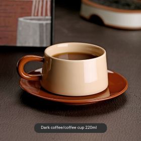 Household Fashion Ceramic Coffee Set Suit (Option: Dark Coffee-Cup and Saucer)