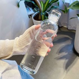 Time Graduated Glass Men's And Women's Car Transparent Plastic Cup (Option: White-500ml)