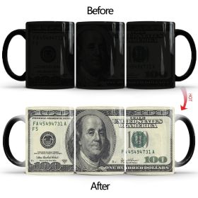 Creative Banknote Color Changing Mug Ceramic (Option: Creative Dollar Cup-301 To 400ml)
