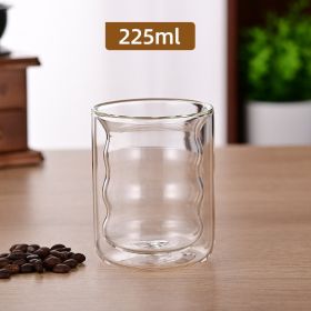 Fashion High Borosilicate Spiral Double-layer Cup (Option: 225ml)
