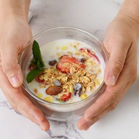 Heat Resistant Household Japanese Double-layer Glass Bowl (Option: 300ml)