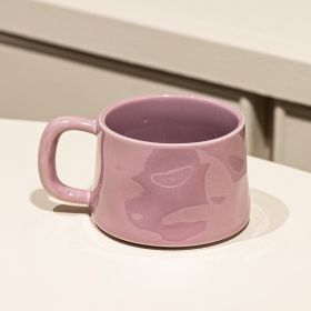 Household Ceramic Coffee Exquisite Water Cup (Option: Purple-300ml)
