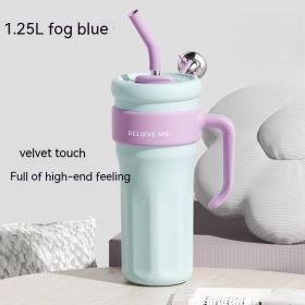 Solid Color American Vacuum Cup 316 Stainless Steel Coffee Cup (Option: Blue-1250ML)