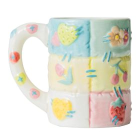 Ceramic Patchwork Irregular Drinking Cup (Option: Picture Color-400ml)