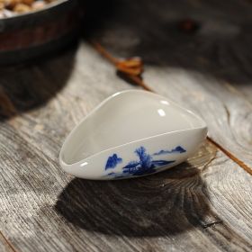Ceramic Blue And White Porcelain Tea Appreciation Kung Fu Tea Set (Option: Landscape)