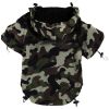 Dogs Cat Raincoat Camouflage Camo  Windbreaker Stylish Dog Rain Jacket, Water Resistant with Reflective Stripes, Hooded Raincoat for  Puppy Small Medi