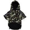 Dogs Cat Raincoat Camouflage Camo  Windbreaker Stylish Dog Rain Jacket, Water Resistant with Reflective Stripes, Hooded Raincoat for  Puppy Small Medi