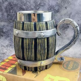 Simulation Barrel Cup Creative Large Capacity Beer Mug (Option: 122 Grenade-550 600ML)